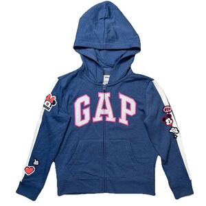 NWOT Gap x Disney Youth Minnie And Mickey Mouse Zip Up Hoodie Jacket Sz Large